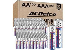 ACDelco AA and AAA 200-Count Combo Pack Super Alkaline Batteries, 100-Count Each, 10-Year Shelf Life, Reclosable Packaging