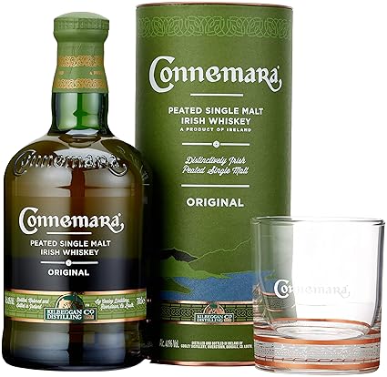 Connemara Peated Single Malt Irish Whiskey mit Glas (1 x 0.7 l)