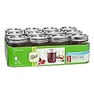 Ball Mason 8oz Quilted Jelly Jars with Lids and Bands, Set of 12