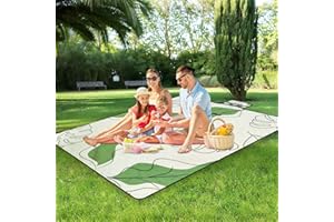 juanooo Camping Mat Rug Cute Waterproof Lightweight Large Picnic Blanket 76"X57" Foldable Outdoor Picnic Beach Play Mat Sand Proof Blanket Cozy Beach Rug for Picnic Tent Park Lawn Hiking Indoor, Leaf