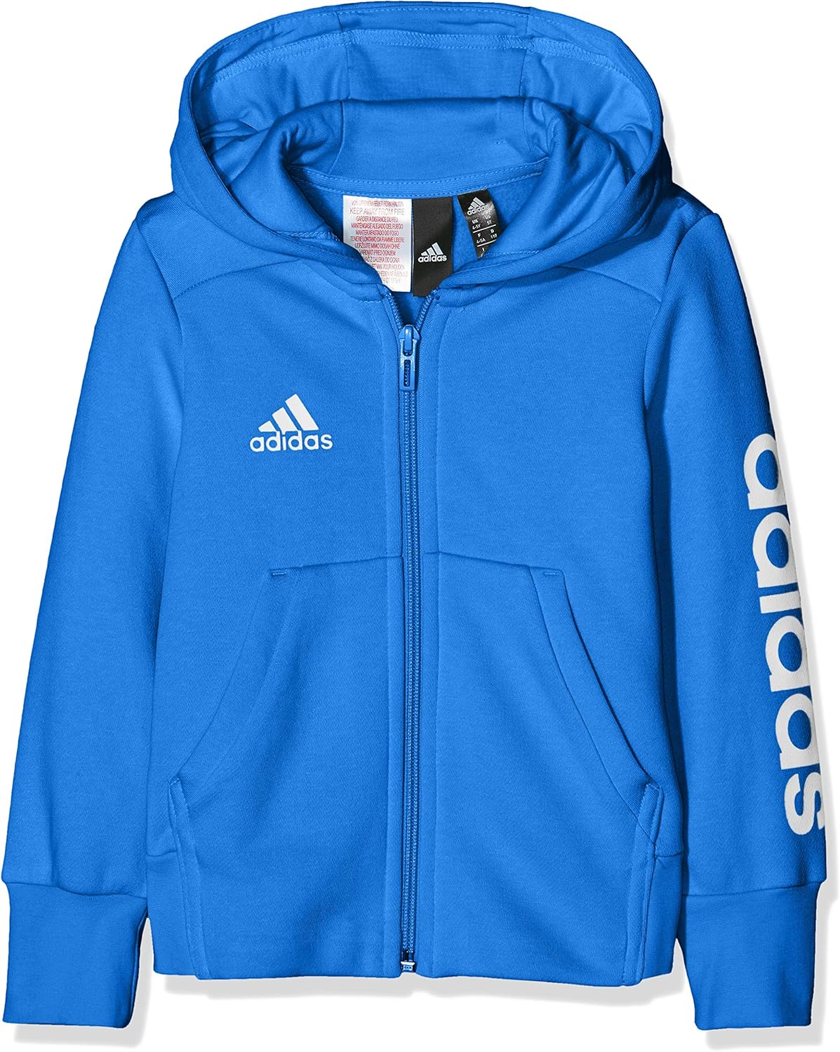 adidas Children's Linear Full Zip Hooded Jacket Amazon.co.uk Clothing