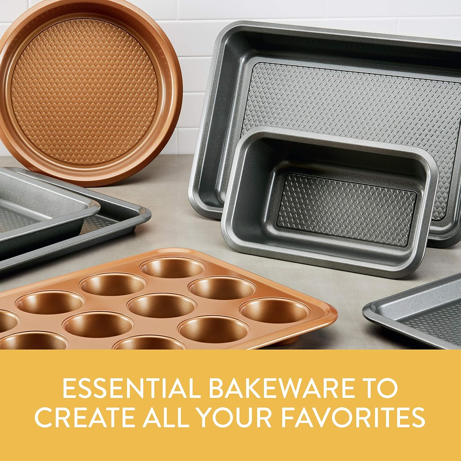 Ayesha Curry Nonstick Bakeware Nonstick Springform Baking Pan / Nonstick Springform Cake Pan / Nonstick Cheesecake Pan, Round - 9 Inch, Copper: Kitchen & Dining