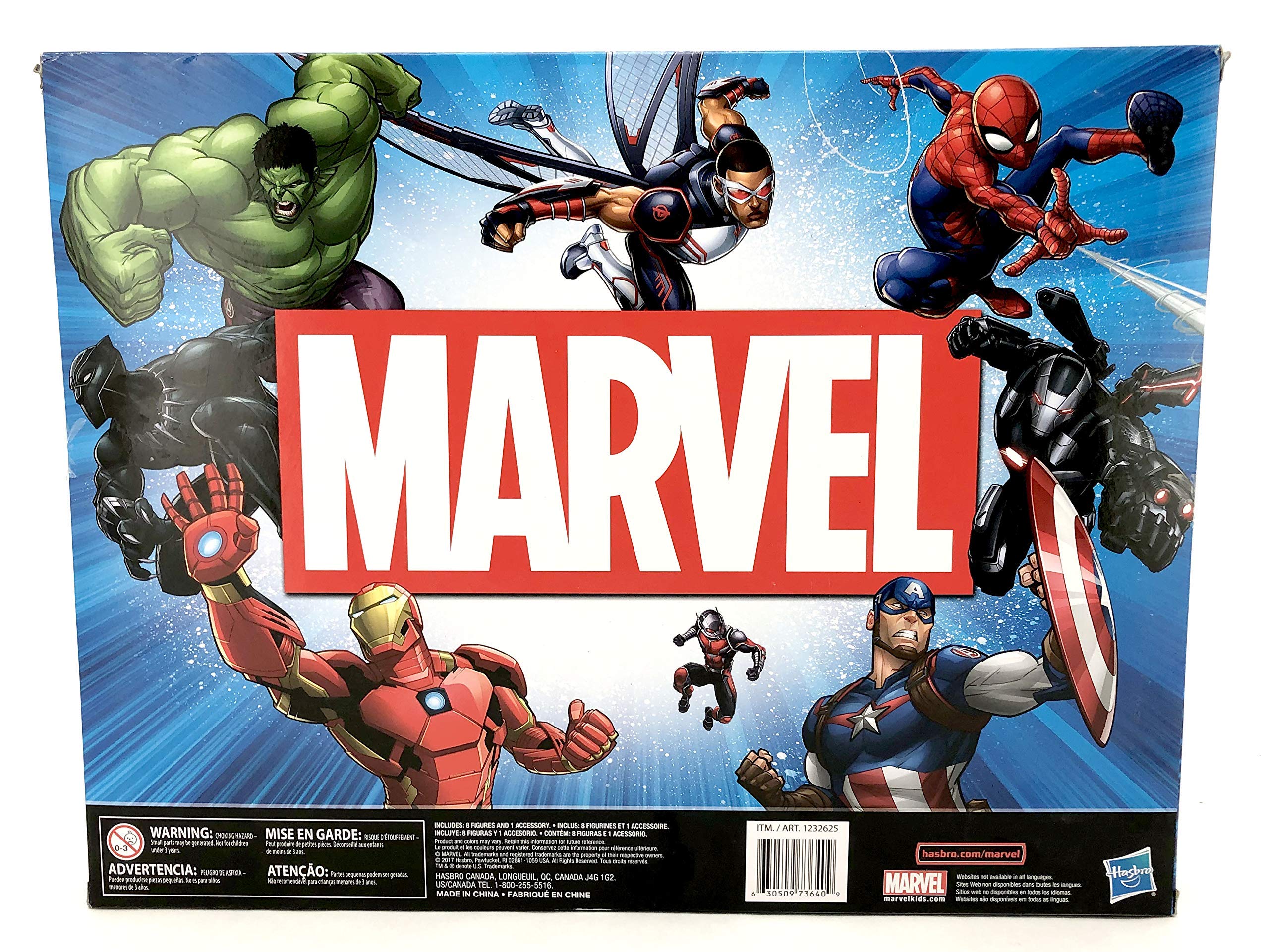 Marvel Avengers Action Figures - Iron Man, Hulk, Black Panther, Captain America, Spider Man, Ant Man, War Machine & Falcon! (8)