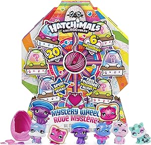 Hatchimals CollEGGtibles, Cat Crazy Mystery Wheel with 20 Surprises to UNbox, Girl Toys, Girls Gifts for Ages 5 and up