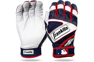 Franklin Sports MLB Baseball Gloves - Powerstrap Adult & Youth Batting Gloves for Men, Women, Boys & Girls
