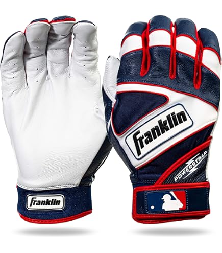 Franklin Sports Paire de gants de frappeurs MLB Shok-Sorb X pour adulte, taille XL, blanc/chrome