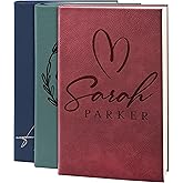 GIFTBYGIFTY Personalized Leather Journal Notebooks for Women | 12 Design, 9 Color - Burgundy | Custom Notebook for Women - Diary for Girls