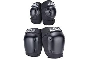 187 Killer Pads Knee Pads, Elbow Pads Combo Pack, Black, Small/Medium