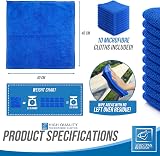 TDBS Microfibre Cleaning Cloth Large 40x40cm 10 Blue Super Absorbent view 6