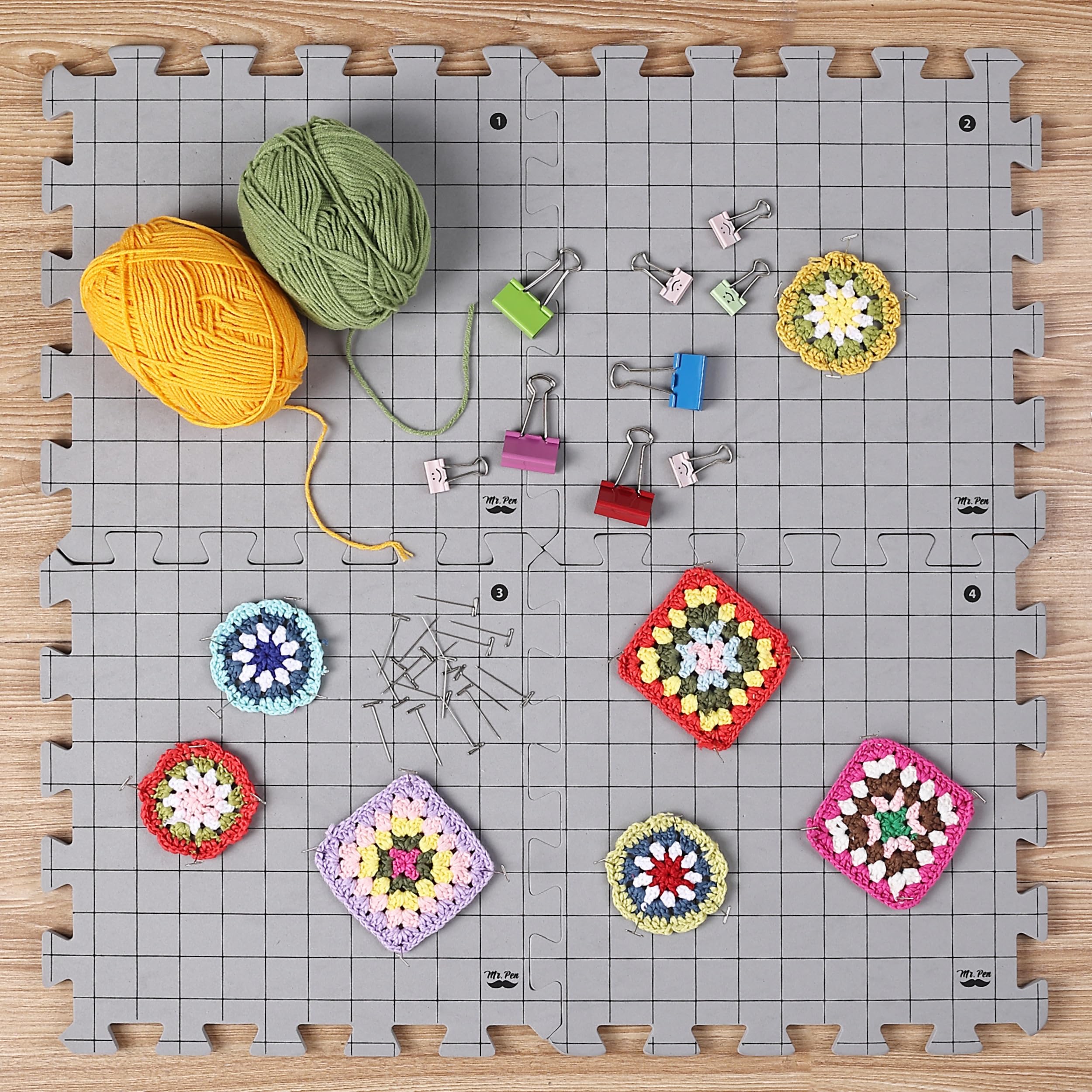 Mr. Pen- Blocking Mats for Knitting & Crochet Projects, 12