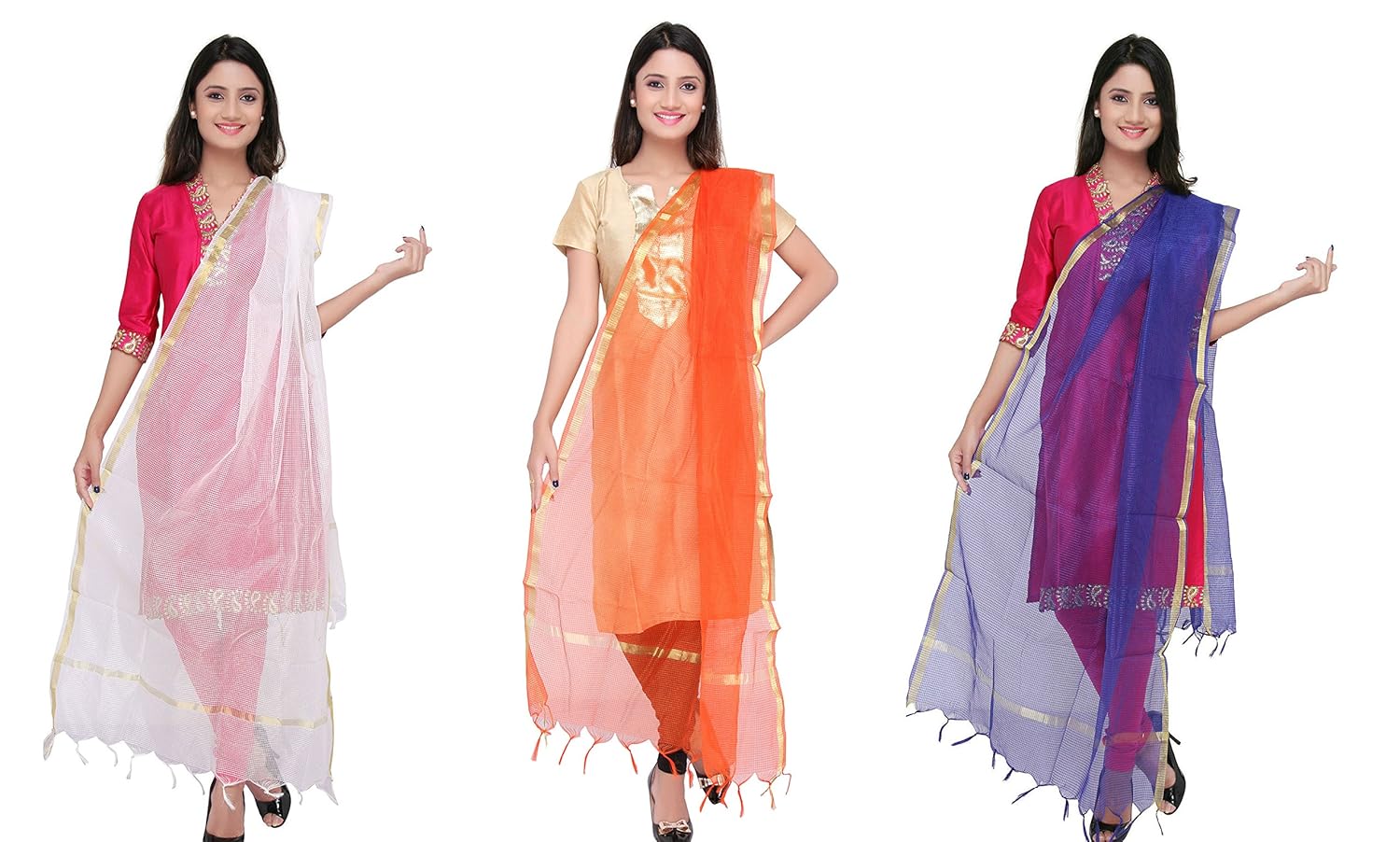 dupatta bazaar women's dupatta (pack of 3)