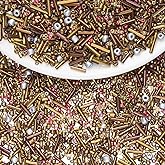 Ornaland 100g Glass Tube Seed Beads for Jewelry Making Assorted Long Bugle Brown Glass Beads for Embroidery Bracelets Neckalce DIY Crafts(Camel)