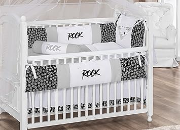 black crib girl nursery