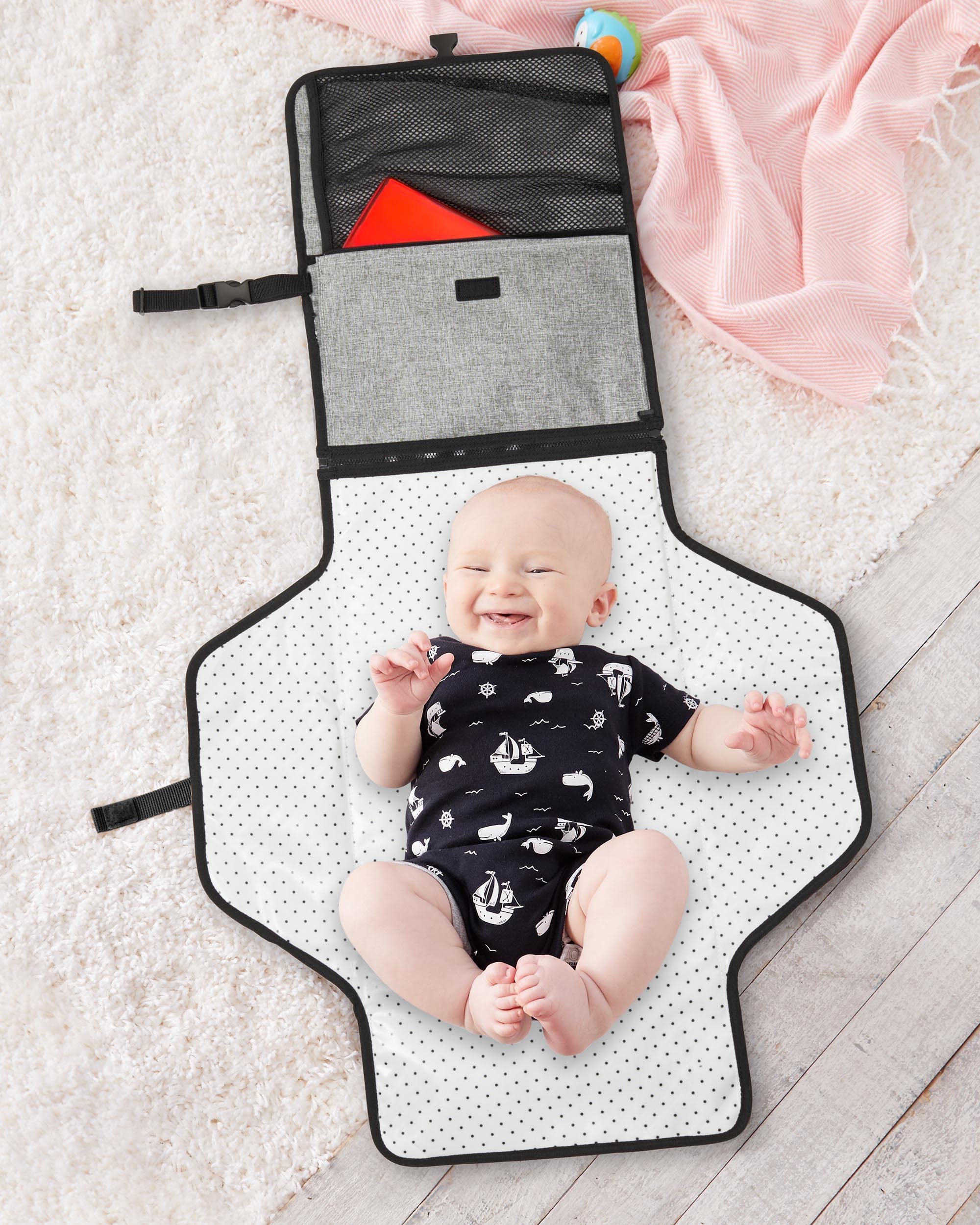 Skip Hop Portable Baby Changing Pad, Pronto, Grey Melange