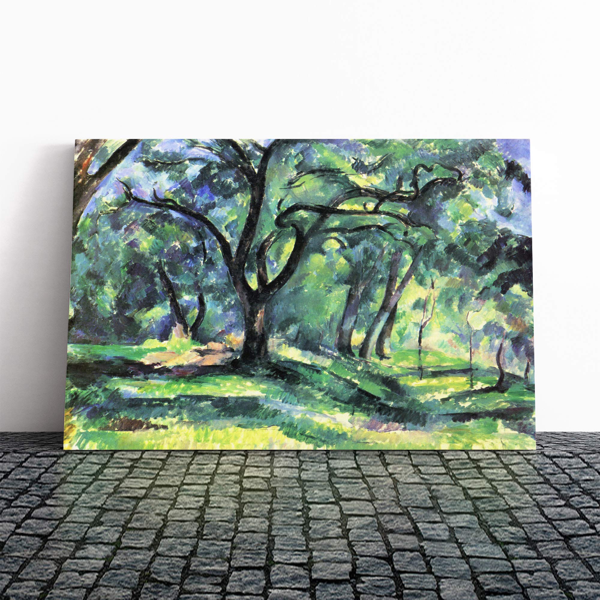 Paul Cezanne Landscape (2) Canvas Print | Gallery Wrapped 30mm Frame Wall Art | 20x14 inches | Ready to Hang | Modern Landscape Picture | Living Room Bedroom Lounge Office