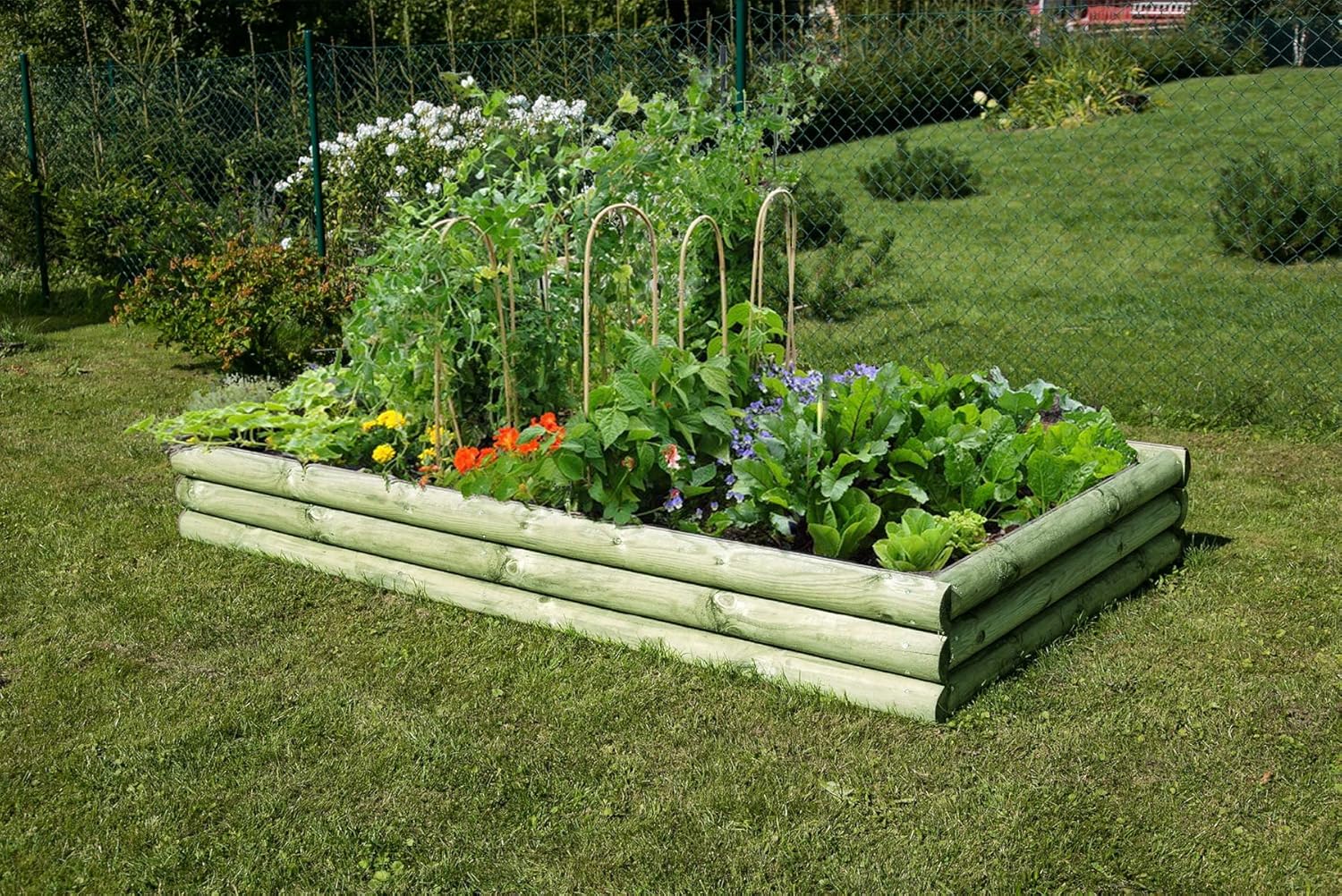 Verduras – Mesa de cultivo de madera para Bancal 240 x 120 cm de ...
