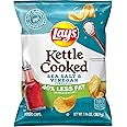 Lay's Kettle Cooked Potato Chips, 40% Less Fat Salt & Vinegar, 1.375 Ounce (Pack of 64)