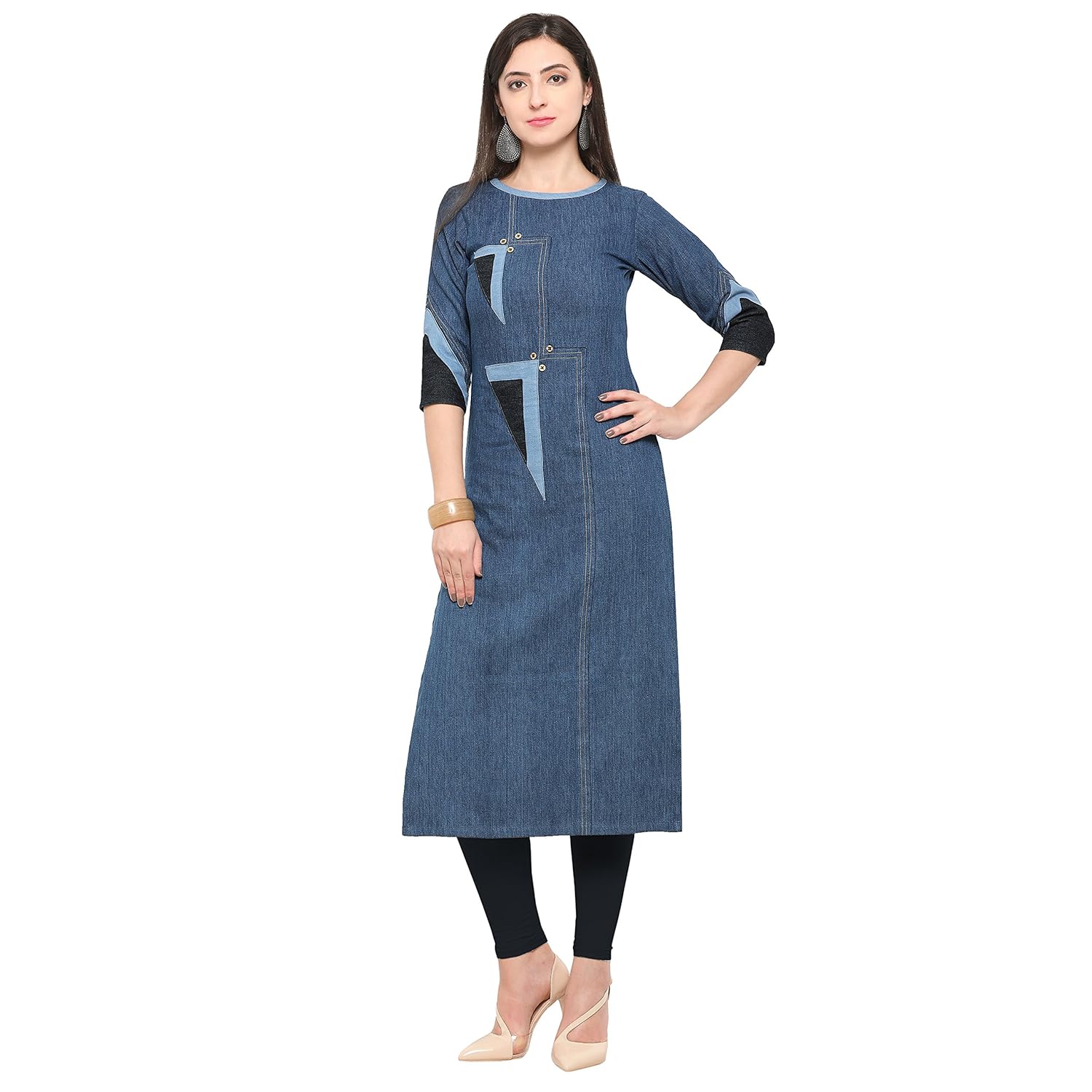 denim long kurti design