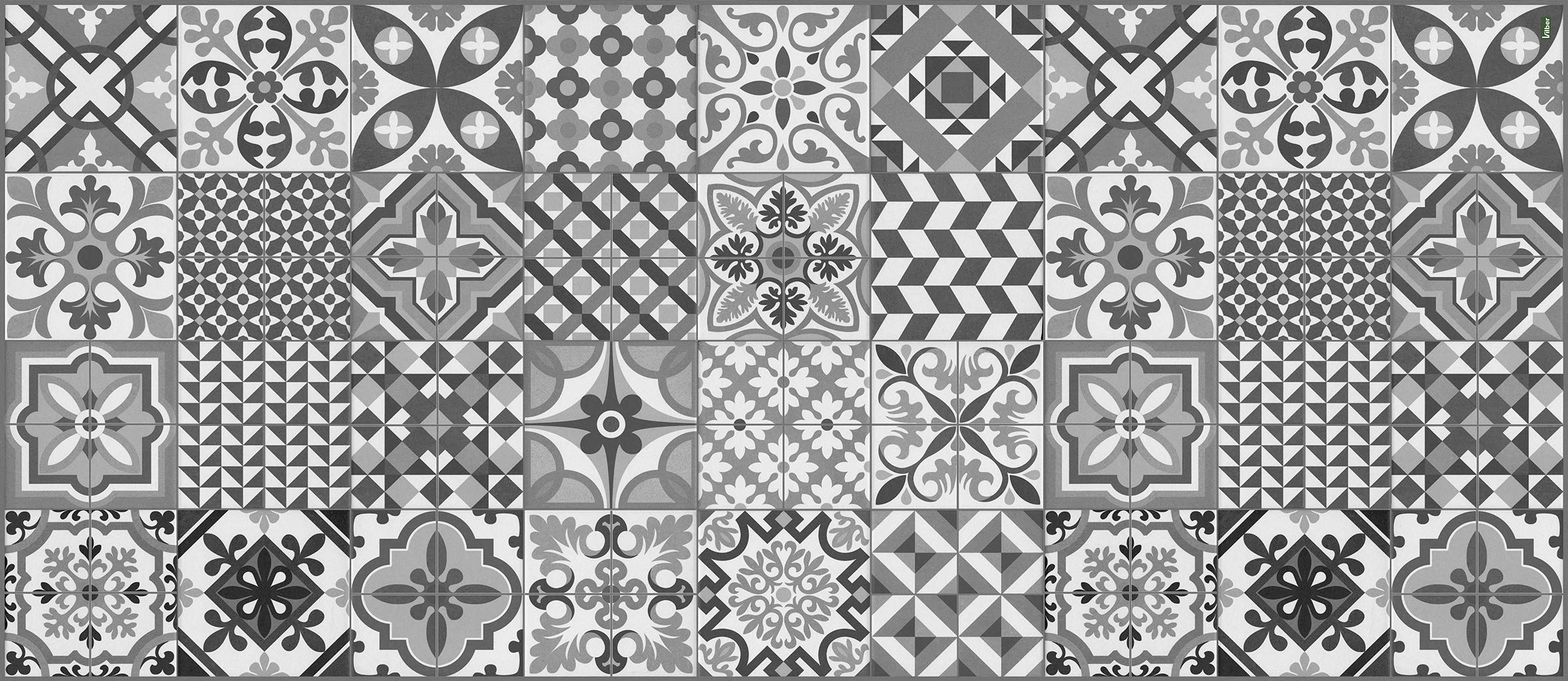 Vilber Rug, Vinyl, Black/Grey-05, 78 x 180 cm (Rectangular)