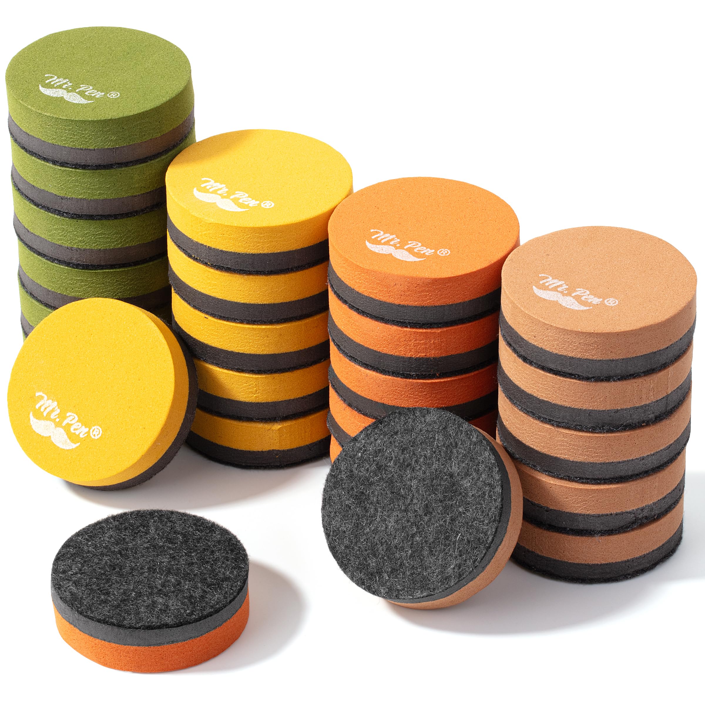 Photo 1 of Mr. Pen- Mini Dry Erase Eraser, 24 Pack, Round Colorful Magnetic Dry Eraser, Whiteboard Erasers