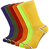 JOYNÉE Mens 6 Pack Athletic Performance Cushion Crew Socks for Running and Workout