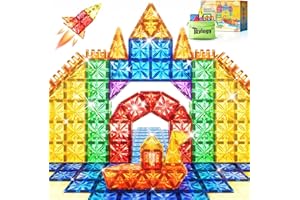 TOYLOGY 50PCS Magnetic Tiles Kids Toys for Toddler STEM Magnet Building Blocks Toys, Magnet Tiles Edition Preschool Toys Classroom Must Haves for Kids Games, Sensory Toys for Boys & Girls Age 3-5 4-8 6-8
