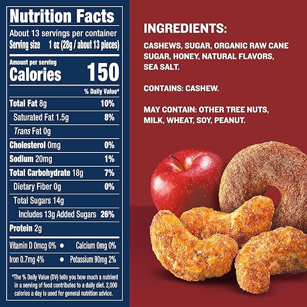 PLANTERS APPLE CIDER DONUT CASHEWS 13OZ