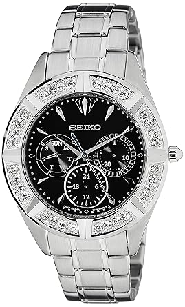 Seiko Lord Chronograph Black Dial Womens Watch - SKY675P1