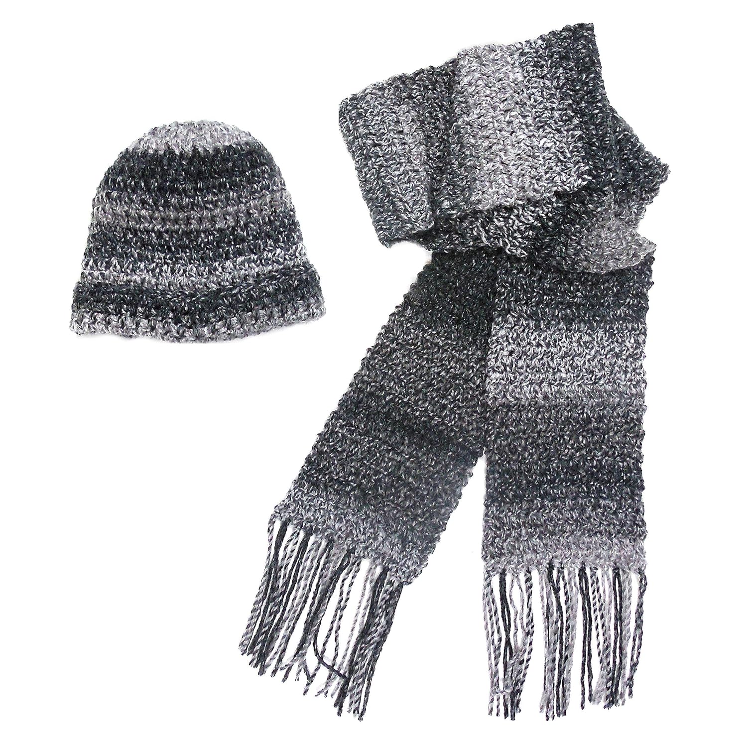 grey hat and scarf
