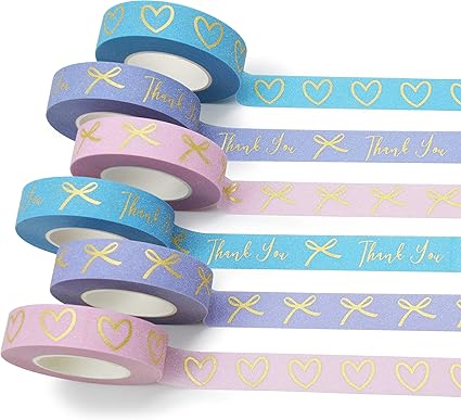 Amazon Com Glitter Gold Foil Washi Tape Set 6 Rolls By Building