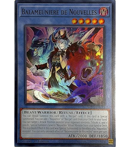 yugioh nouvelle cards Amazon.com: Confiras de Nouvelles - WISU-EN030 - Super Rare