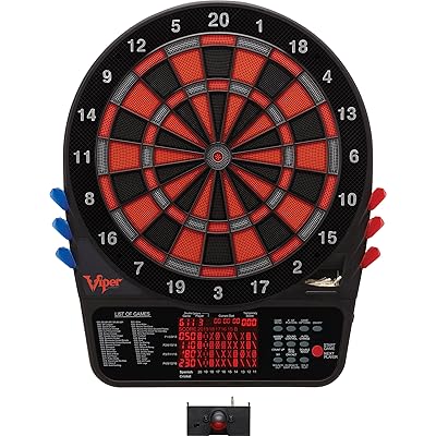 Viper 800 Electronic Dartboard, Extended Scoreboard For Spanish Cricket, Regulation Size for Tournament Play, Locking Segment Holes For Reduced Bounce Outs, Team Multiplayer for 16 Players
