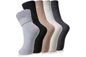 Velice Winter Warm Thermal Socks for Women Extra Thick Insulated Heated Crew Boot Socks for Cold Weather 5 Pairs