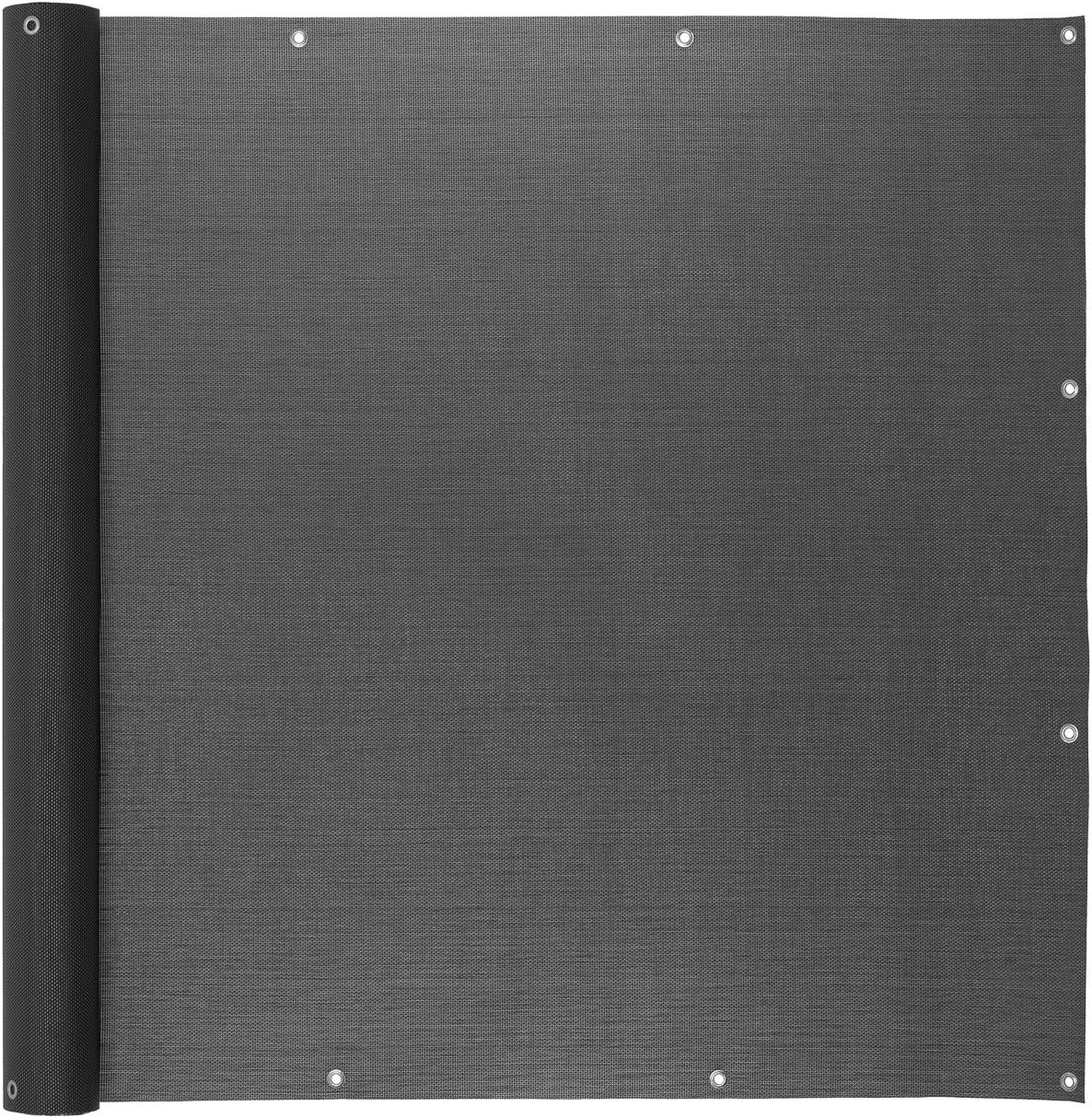Ventanara Balkonverkleidung Sichtschutz PVC Balkonumspannung Zaun Verkleidung Blende Windschutz Folie 500 x 75 cm Anthrazit