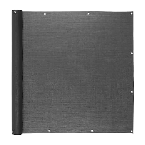 Ventanara Balkonumspannungen Balkonverkleidung Sichtschutz Balkonbespannung Balkon Windschutz Balkonstoff 600 x 90 cm Anthraz