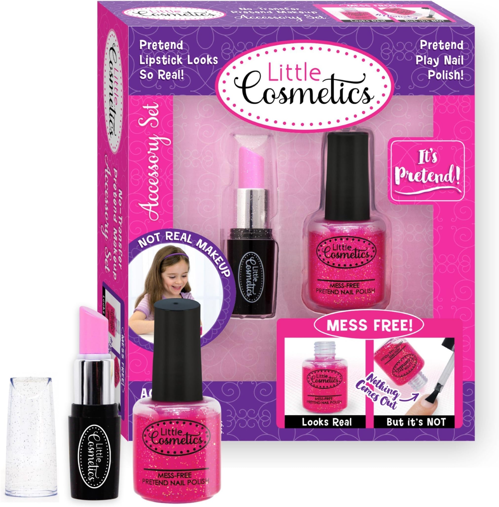 Little Cosmetics Pretend Nail Varnish and Lipstick Accessory Set
