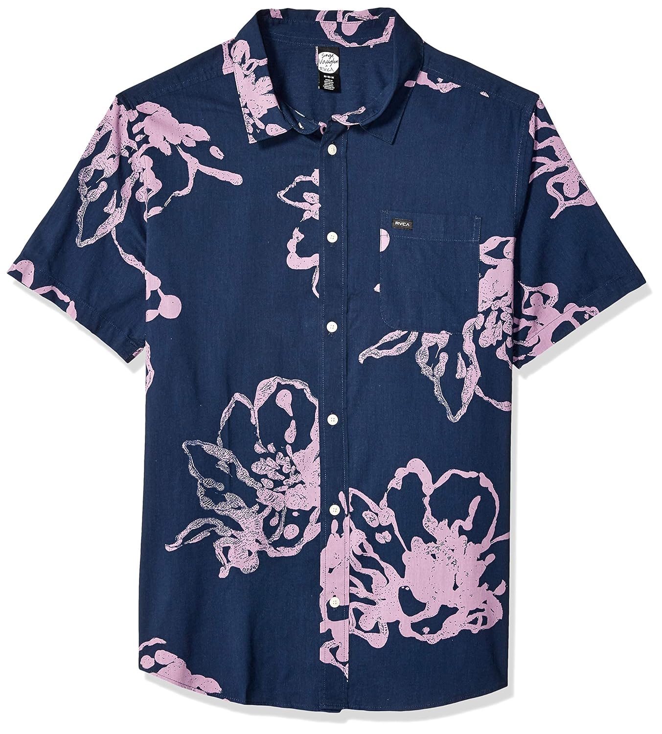 Download Shops RVCA Mens Vaughn Linear Short Sleeve Woven Button ...