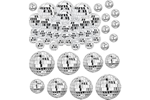 Mirror Disco Ball, Wanfoou 30 Pcs Disco Ball Decoration Hanging, Bar Party, Stage Props, Home Decorations, Christmas Party Fa