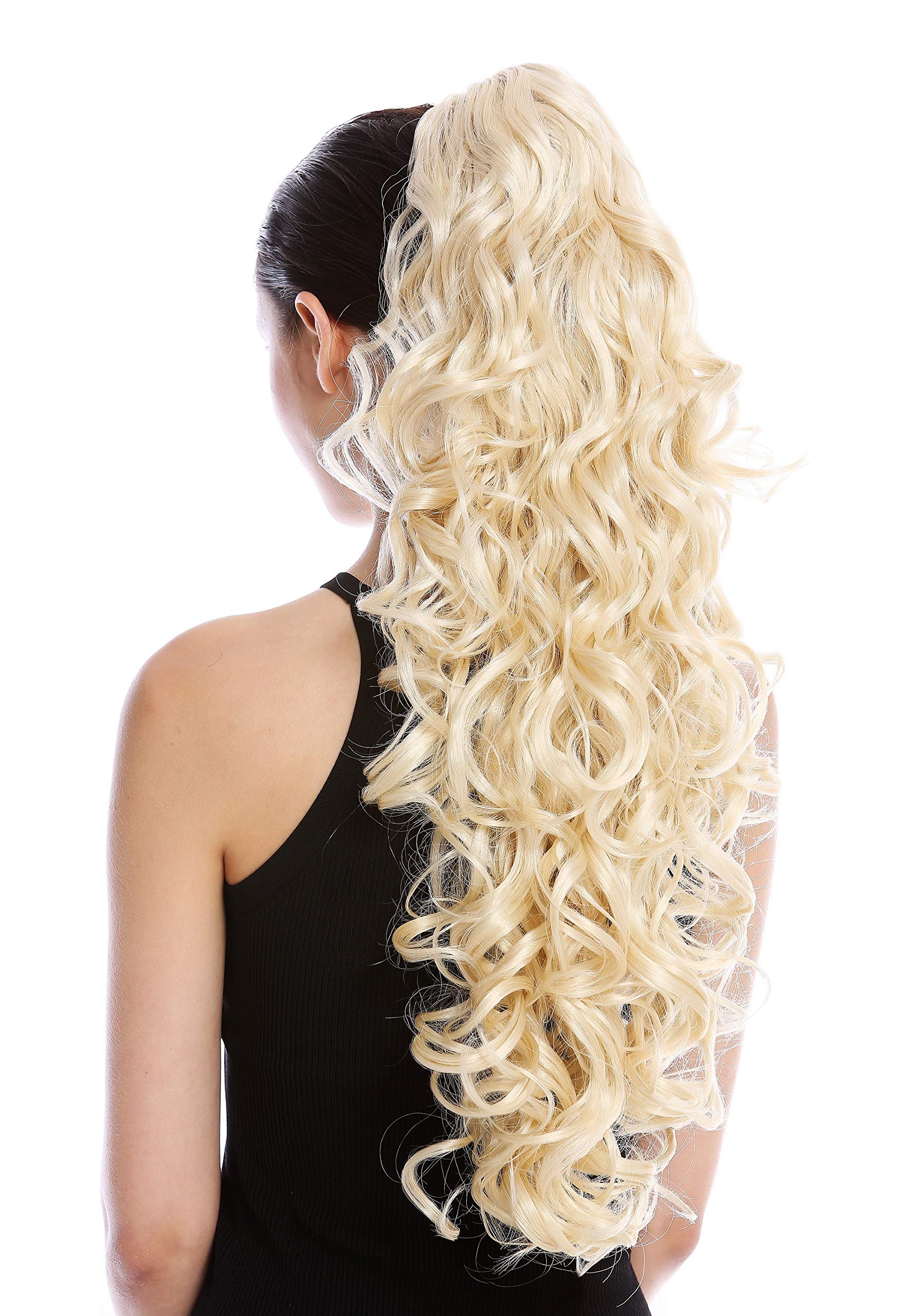WIG ME UP - N1095-V-613 Ponytail Hairpiece Extensions extremely long voluminous curled curls platinum blond 25inch โ image 1