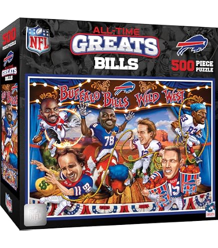 Buffalo Bills Locker Room 500 Piece Puzzle - NFL Team Memorabilia Art, Recycled Chipboard - View #5
