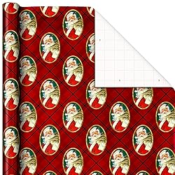 Hallmark Foil Christmas Wrapping Paper with Cut