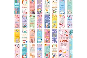 GETHELUD 120 PCS Book Lover Bookmarks, 30 Unique Designs Double-Sided Read Accessories Page Markers Reading Bookmarks for Women, Men, Kids, Adults, Students, Book Lovers All Ages