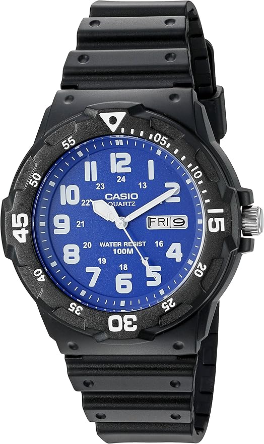 casio men's black analog watch
