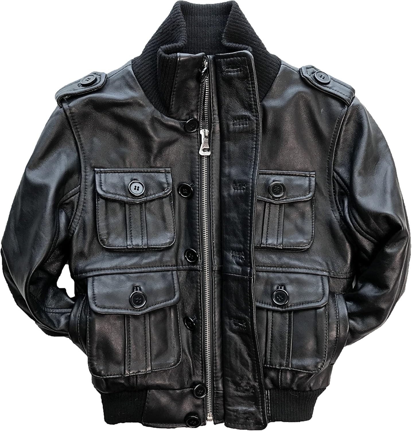 baby leather bomber jacket