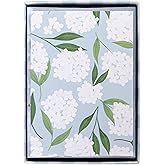 Graphique White Hydrangeas Boxed Cards Set, Pack of 16, Blank Inside, All Occasion Greetings, 3.25" x 4.75"