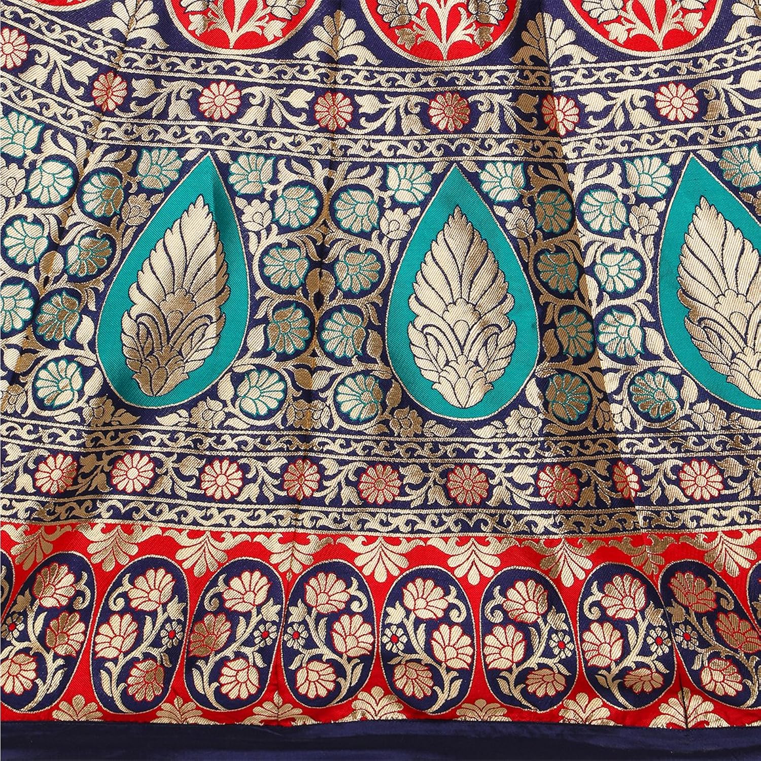 styles closet women's silk lehenga choli (bnd-7102_blue_free size)