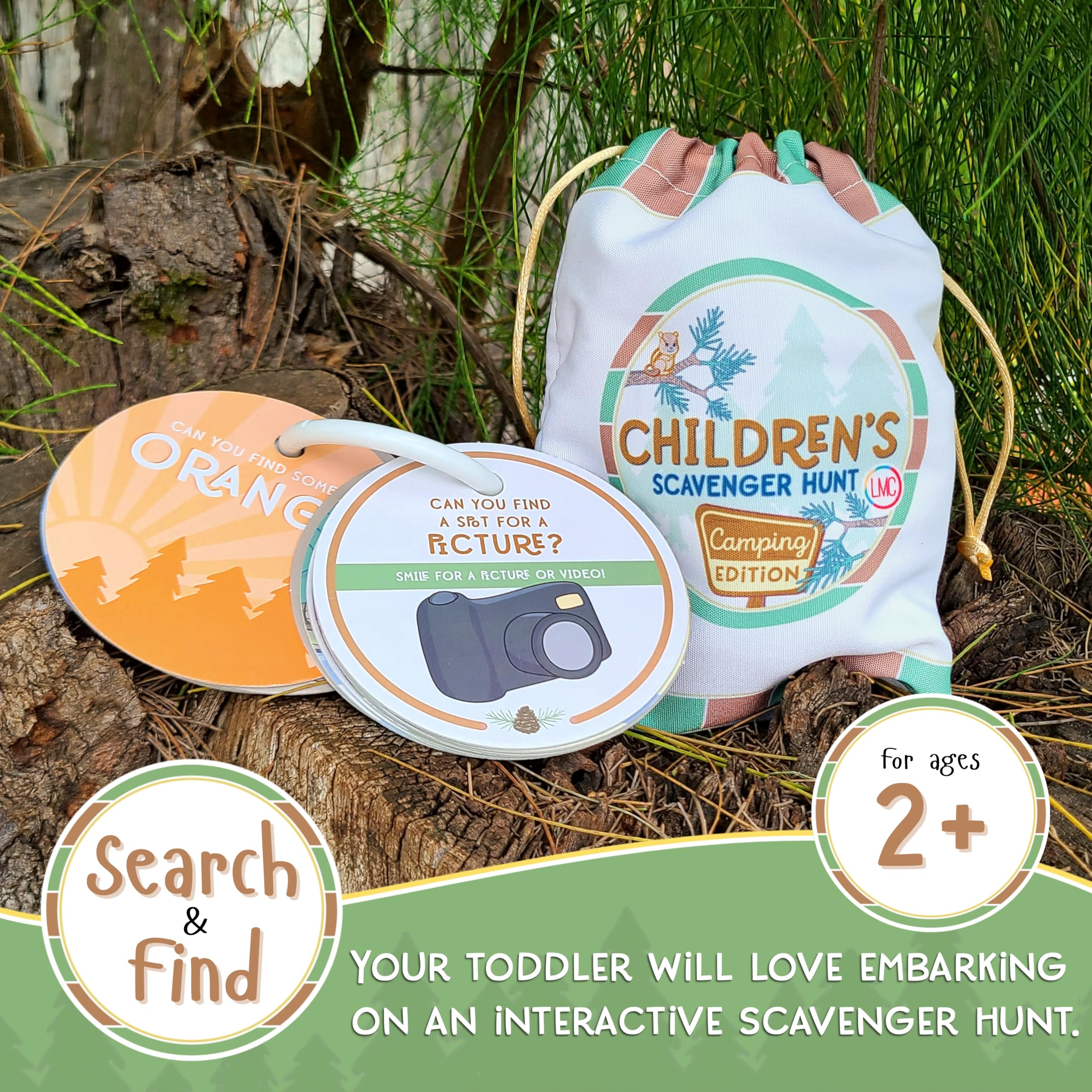 Children's Scavenger Hunt: Camping Edition | Toddler Activities | Outdoor Games for 2, 3 Year Olds & Up | Toddlers Educational Activity | Kids Camp Scavenger Hunt Cards