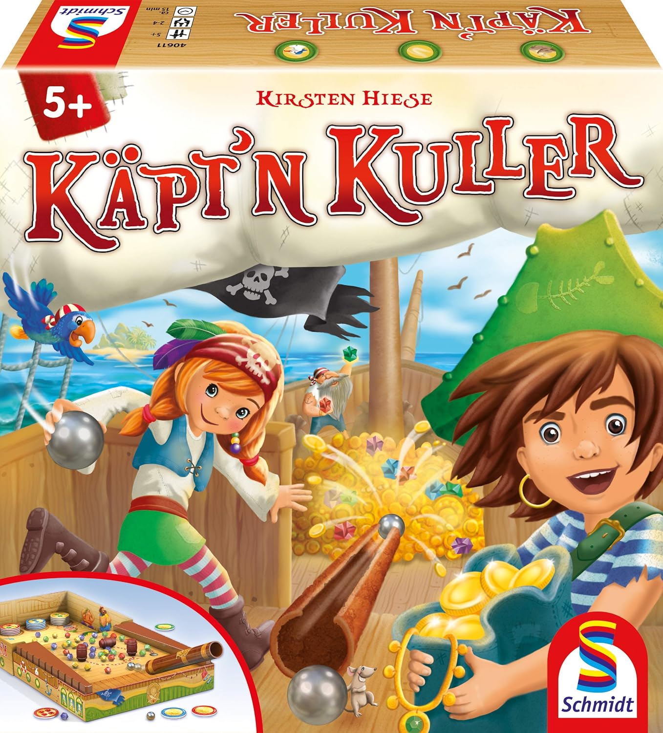Schmidt Spiele 40611 Käpt'n Kuller: Children's Game, Multicoloured
