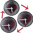 Joyfay Animated Wall Clock- Beating Heart Clock, Kinetic Zoetrope Animation, Silent Non-Ticking 12 Inch Retro Timepiece, Black with Red Heart, a Product