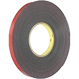 3M™ 6382 Automotive Acrylic Plus Attachment Tape, Black, 1/2" x 20 yds.